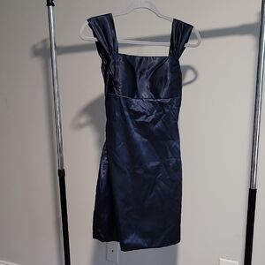 Sleek Midnight Blue Mini Dress